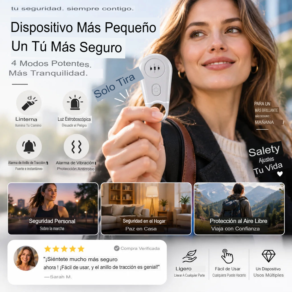 🔑🚨 LLAVERO 3 EN 1 CON ALARMA DE SEGURIDAD 🛡️✨