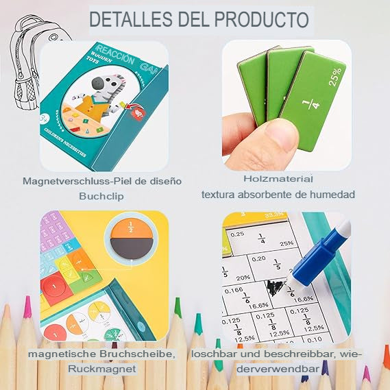 FRACCIÓNPRO: LIBRO DE FRACCIONES MAGNÉTICO🧠📖