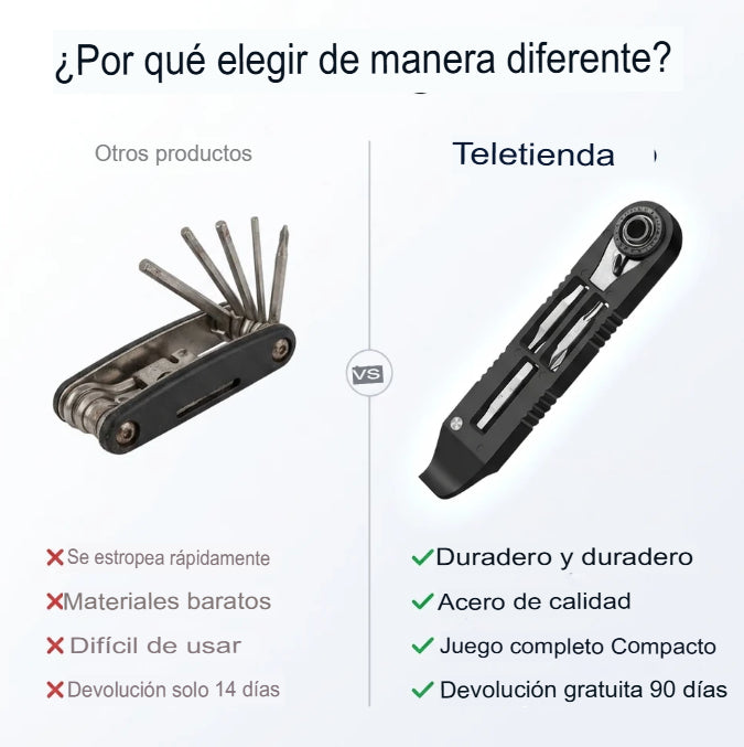 HERRAMIENTA TODO EN 1 PARA BICICLETA 🚴🛠️
