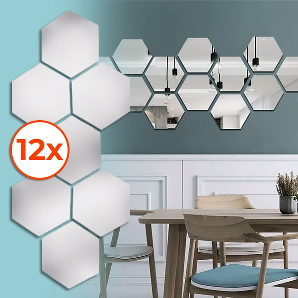 MIRRORHEXA: ESPEJOS EXAGONOS SET X12 💠