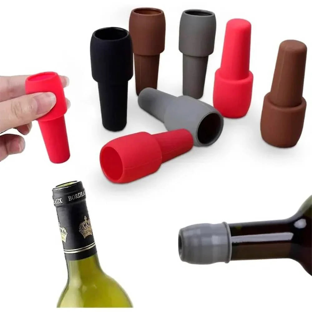 🍇✨WINEFRESH: TAPON DE SILICONA X4 UNIDADES🍷♻️