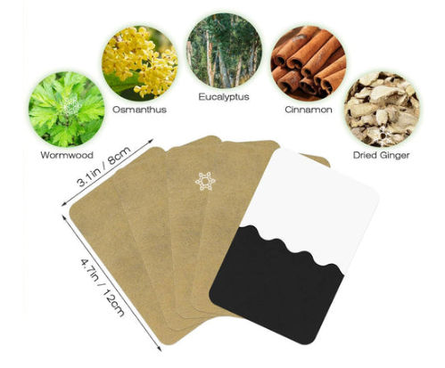 GINGER PATCH: SET X 12 PARCHES NATURALES GENERADORES DE CALOR A BASE DE JENGIBRE 🔥🌿