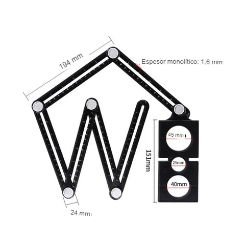 REGLEX: REGL MEDIDORA DE ÁNGULOS 🔧📐
