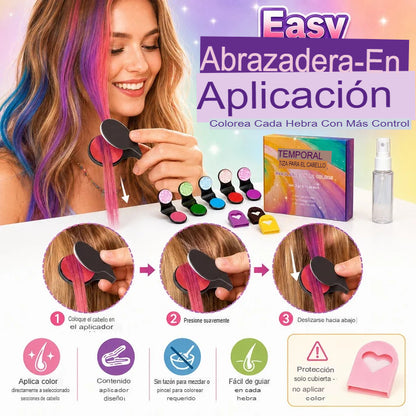 KIT X12 TINTAS TEMPORALES PARA CABELLO 🌈✨