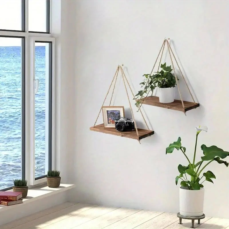 ESTANTECHIC: ESTANTE FLOTANTE DE MADERA Y CAÑAMO 🌿✨
