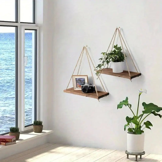 ESTANTECHIC: ESTANTE FLOTANTE DE MADERA Y CAÑAMO 🌿✨