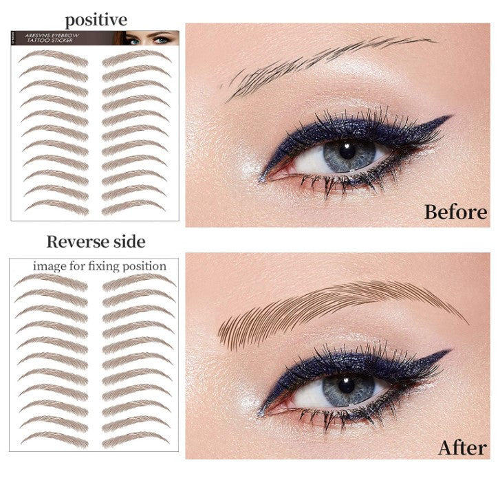 GLAMBROWS: ADHESIVO DE CEJAS TATUAJE 4D X10🔝🌟