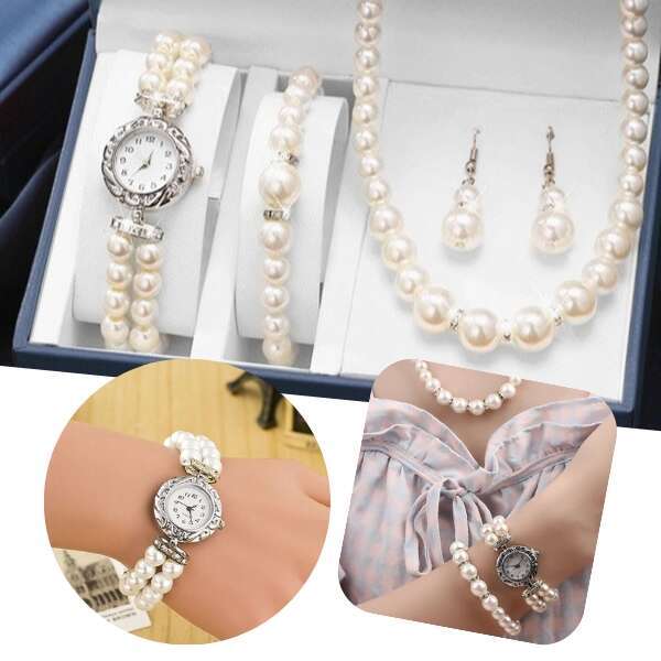 GLAMSET: SET RELOJ, MANILLA Y ARETES💍✨