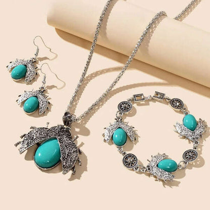 LUCKY JEWELRY: SET MARIQUITA TURQUESA ✨🐞