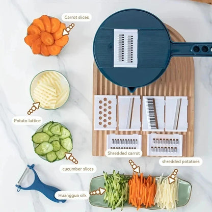 VEGGIEMASTER: CORTADOR DE VEGETALES 9 EN 1🥕🔪