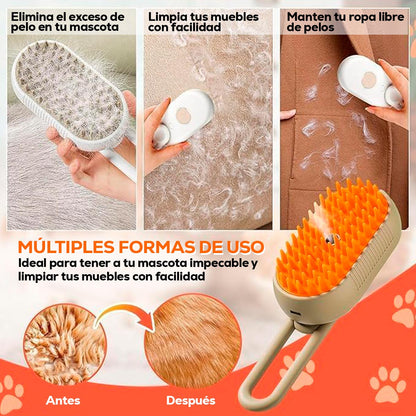 VAPOPET: CEPILLO A VAPOR PARA MASCOTAS 4 EN 1 🚿🐶