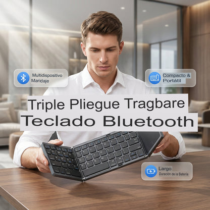 ⌨️ POCKET-TYPE: MINI TECLADO BLUETOOTH PLEGABLE ULTRADELGADO⌨️