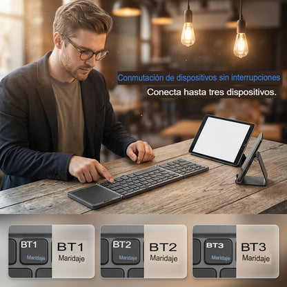 ⌨️ POCKET-TYPE: MINI TECLADO BLUETOOTH PLEGABLE ULTRADELGADO⌨️