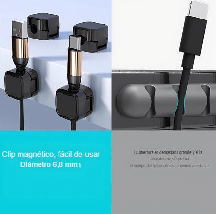 MAGNETICABLE: ORGANIZADOR MAGNÉTICO DE CABLES X6 🧲📎