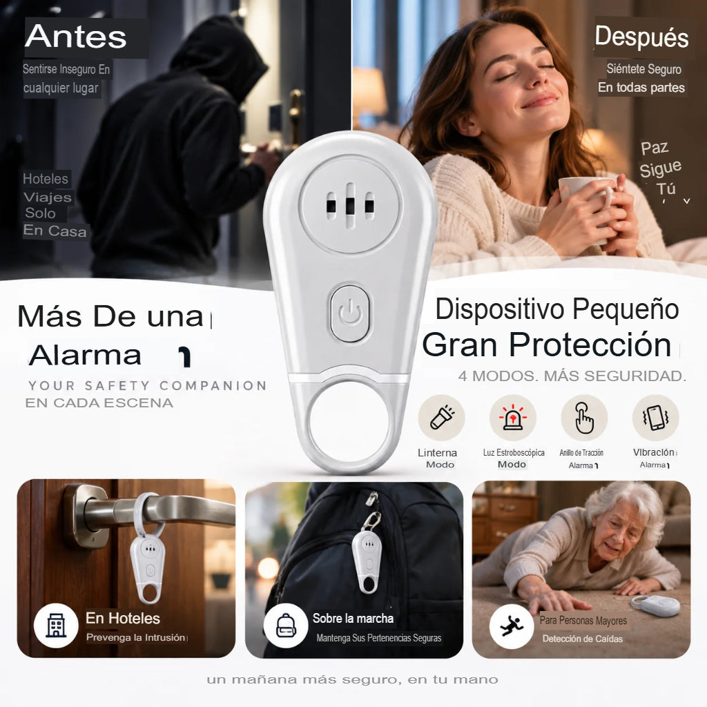 🔑🚨 LLAVERO 3 EN 1 CON ALARMA DE SEGURIDAD 🛡️✨