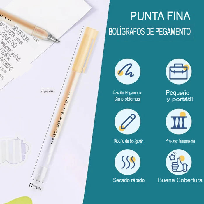 GLUE STICK SET X 6: LÁPICES DE PEGAMENTO 🖍️✨
