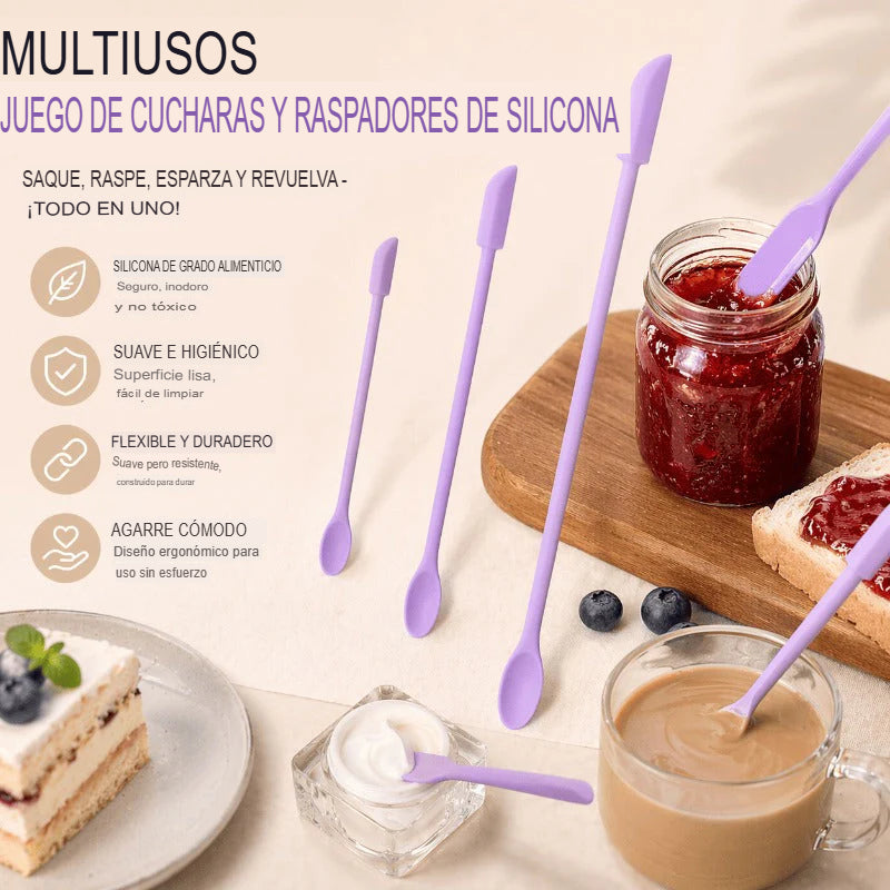 SILICONE REACH: KIT X3 CUCHARAS DE SILICONA MULTIPROPÓSITO 💫🫙