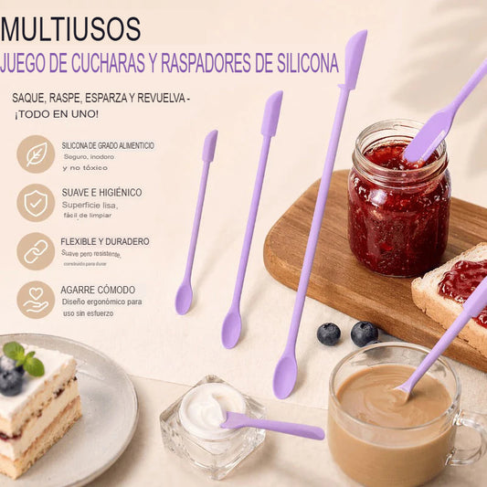 SILICONE REACH: KIT X3 CUCHARAS DE SILICONA MULTIPROPÓSITO 💫🫙