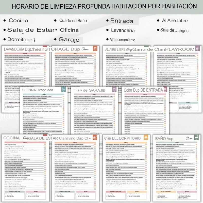 CUADERNO PLANIFICADOR DE LIMPIEZA 🏡📝