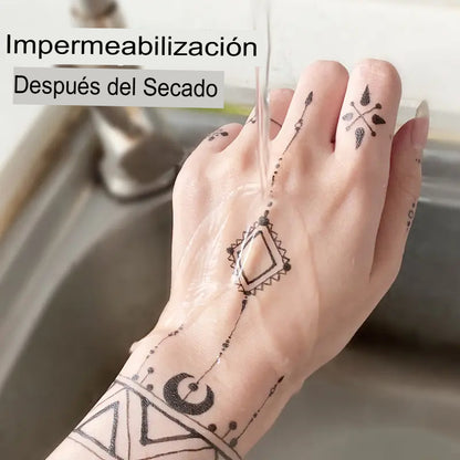 SET X10 MARCADORES DE TATUAJE TEMPORAL 🎨✨