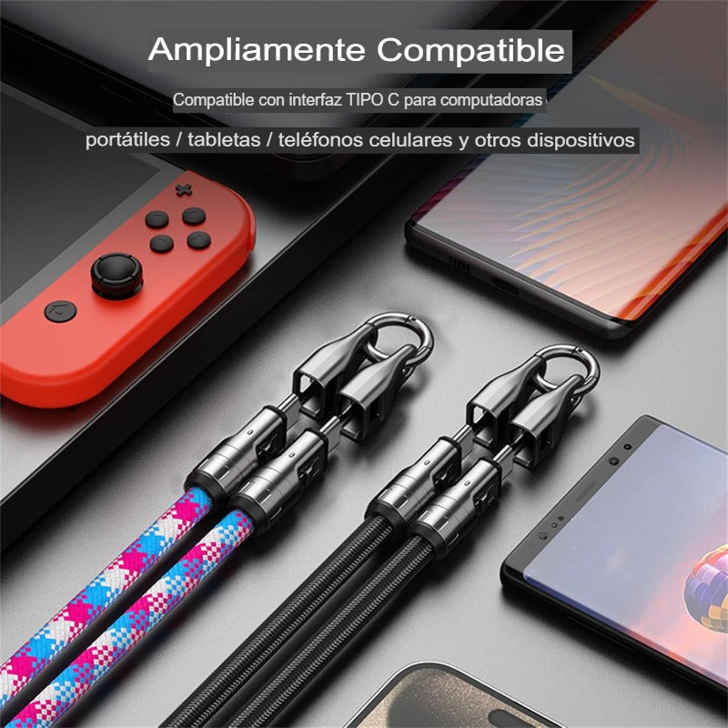 🚀 ULTRA-CHARGE: CABLE 2 EN 1 CORDÓN MÁS CARGADOR🚀
