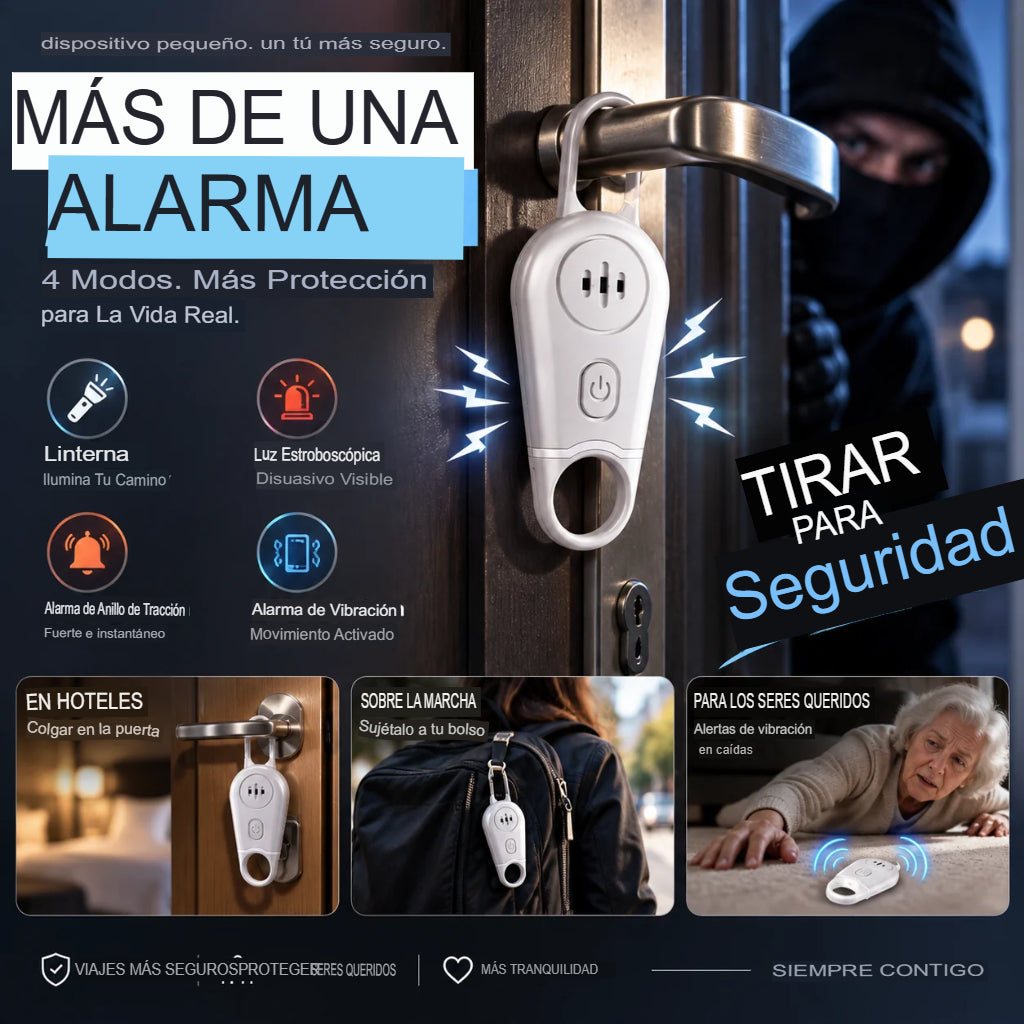 🔑🚨 LLAVERO 3 EN 1 CON ALARMA DE SEGURIDAD 🛡️✨