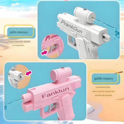 FUNGUN: PISTOLA BROMA DOBLE BOQUILLA 🎉🔫