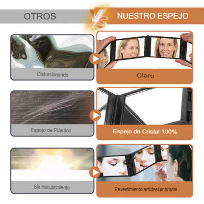 SET X 2 ESPEJO PLEGABLE 360✨