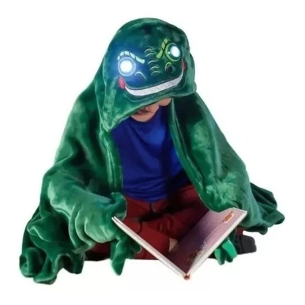 DINOLED: MANTA DE DINOSAURIO CON LUZ LED 🦕✨