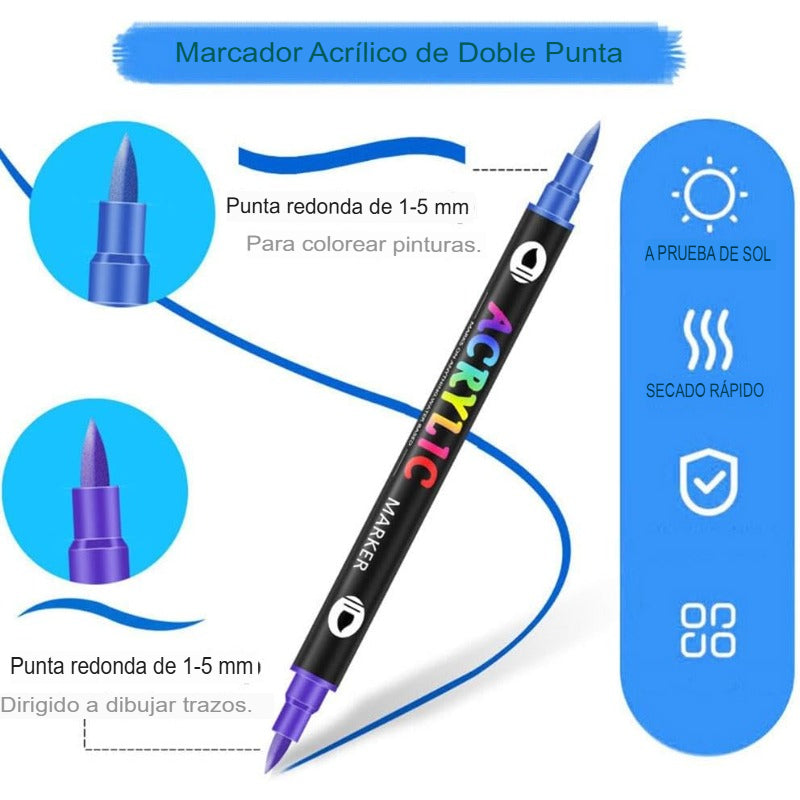 COLORARTPRO: SETX12 ROTULADORES ACRILICOS 🎨🖊️