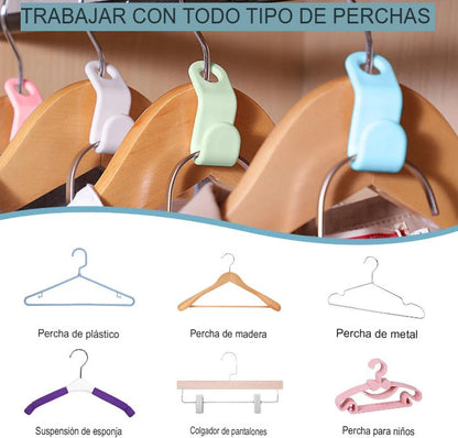 KIT X50 CLIPS EXTENSORES DE GANCHOS DE ROPA👕🪝