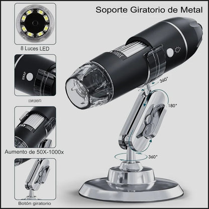 ZOOM MICRO: MICROSCOPIO DIGITAL PARA CELULAR X1000 💎🔍