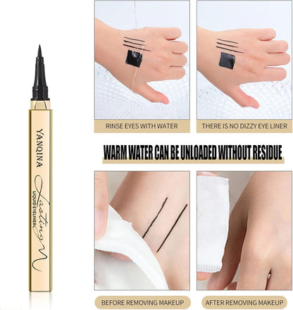 BLACK LOOK: SET X 2 DELINEADOR DE OJOS LÍQUIDO RESISTENTE AL AGUA Y DE LARGA DURACIÓNURACIÓN 👁️🖤