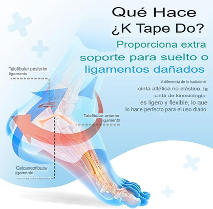 SET X10 CINTA KINESIOLOGICA TOBILLO 🦶✅