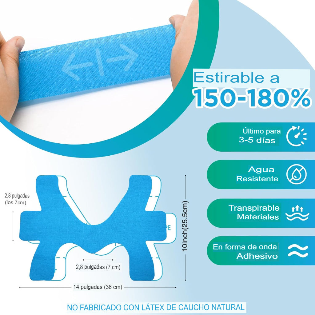 SET X10 CINTA KINESIOLOGICA TOBILLO 🦶✅