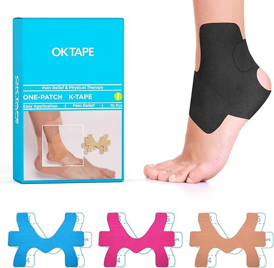 SET X10 CINTA KINESIOLOGICA TOBILLO 🦶✅