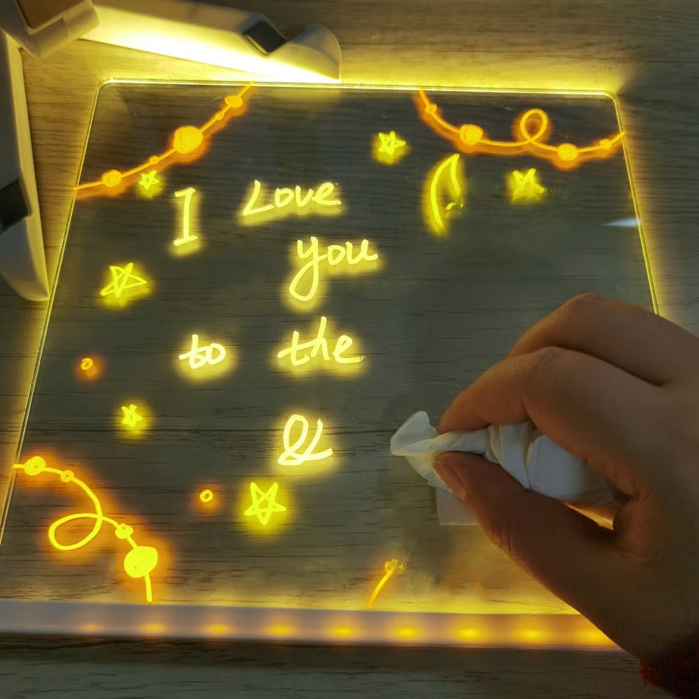 GLOW BOARD: PIZARRA LED + MARCADORES BORRABLES ✨🖊️