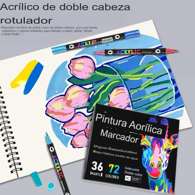 COLORARTPRO: SETX12 ROTULADORES ACRILICOS 🎨🖊️