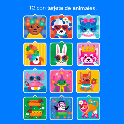 ANIMALES 3D: KIT DE POMPONES – CREA ANIMALES 3D SUAVES Y COLORIDOS✨🦁
