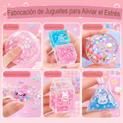 KIT CREATIVO DE SQUISHIES DE BURBUJAS 🌈🫧