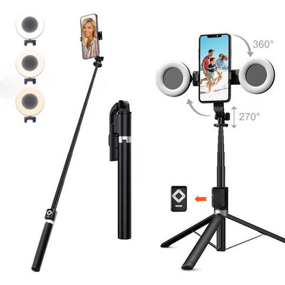 🤳📱 PALO DE SELFIE GIRATORIO CON CONTROL REMOTO 🔄✨