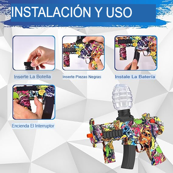 HIDROMASTER: PISTOLA HIDROGEL CON SILENCIADOR💦