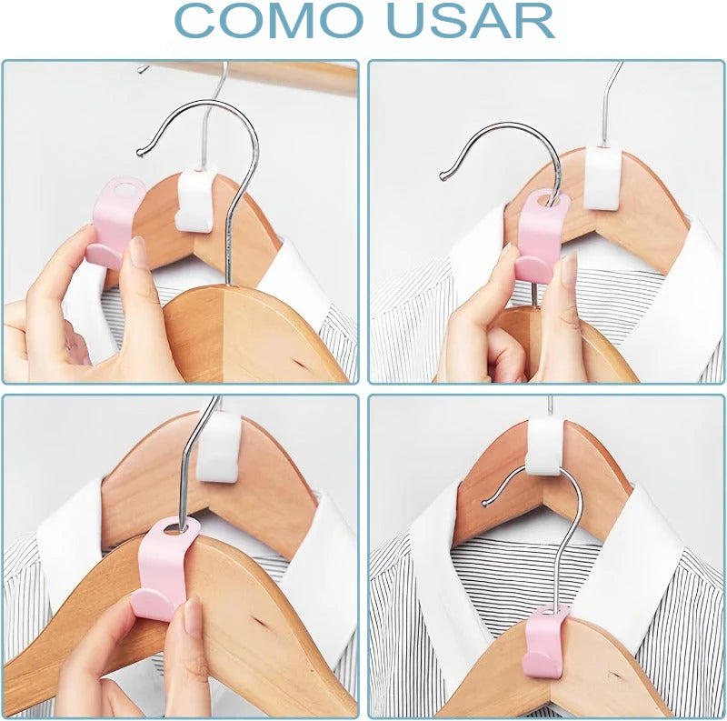 KIT X50 CLIPS EXTENSORES DE GANCHOS DE ROPA👕🪝
