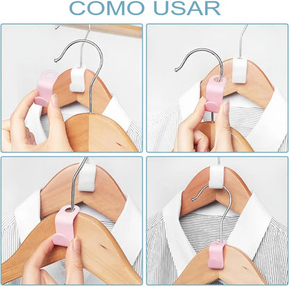 KIT X50 CLIPS EXTENSORES DE GANCHOS DE ROPA👕🪝