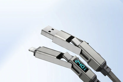 POWER KEY: CABLE DE CARGA 4 EN 1 CON LLAVERO💫⚡
