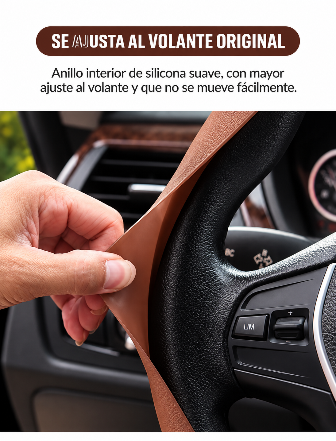 🚗 FUNDA DE SILICONA PREMIUM PARA VOLANTE ✨