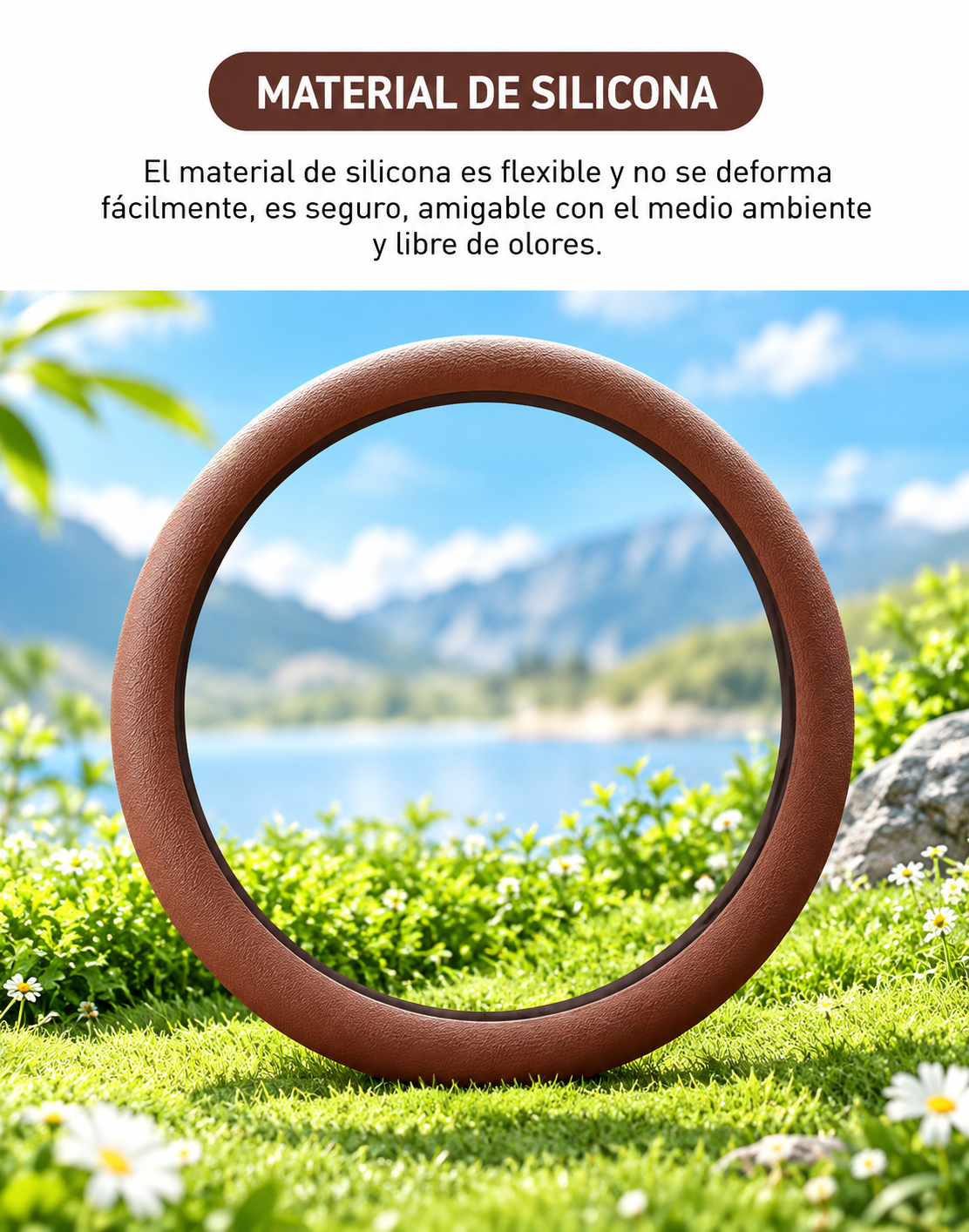 🚗 FUNDA DE SILICONA PREMIUM PARA VOLANTE ✨