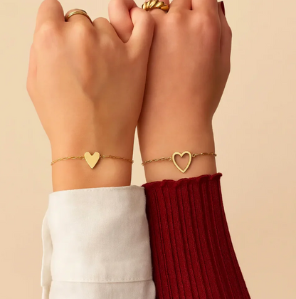 💖 CONEXIÓN REAL DUO: MANILLA MADRE E HIJA EN ORO LAMINADO 💖