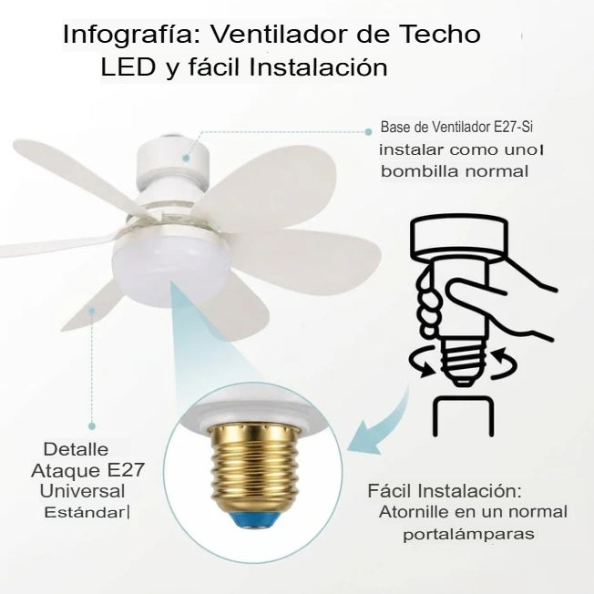 LÁMPARA VENTILADOR 2 EN 1 💡🌬️