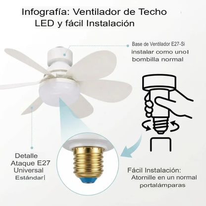 LÁMPARA VENTILADOR 2 EN 1 💡🌬️